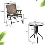  - Patio Dining Set with Patio Folding Chairs and Table - Outdoor Style Company