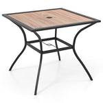  - Patio Dining Table for 4 Square Bistro Table with Umbrella Holes - Outdoor Style Company