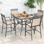  - Patio Dining Table for 4 Square Bistro Table with Umbrella Holes - Outdoor Style Company