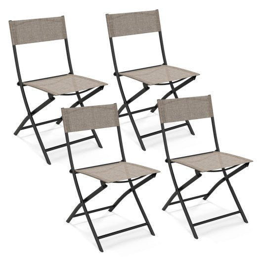  - Patio Folding Chairs Set of 4 Lightweight Camping Chairs with Breathable Seat - Outdoor Style Company