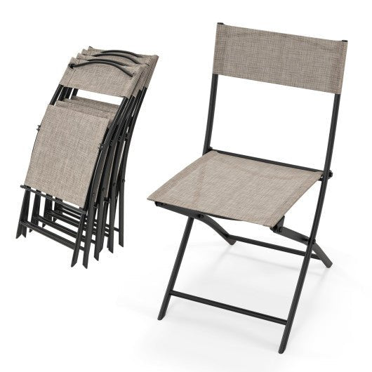  - Patio Folding Chairs Set of 4 Lightweight Camping Chairs with Breathable Seat - Outdoor Style Company