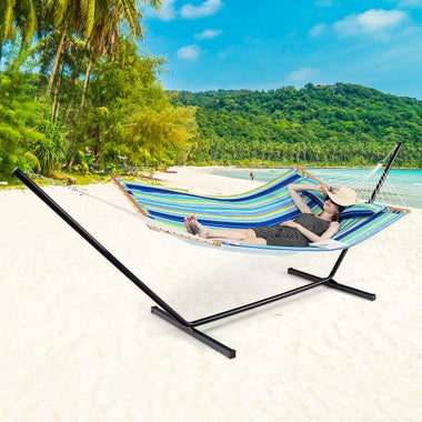  - Patio Hammock Foldable Portable Swing Chair Bed with Detachable Pillow - Outdoor Style Company