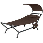  - Patio Hanging Chaise Lounge Chair with Canopy Cushion Pillow and Storage Bag - Outdoor Style Company