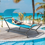  - Patio Hanging Chaise Lounge Chair with Canopy Cushion Pillow and Storage Bag - Outdoor Style Company