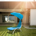  - Patio Hanging Swing Hammock Chaise Lounger Chair with Canopy - Outdoor Style Company