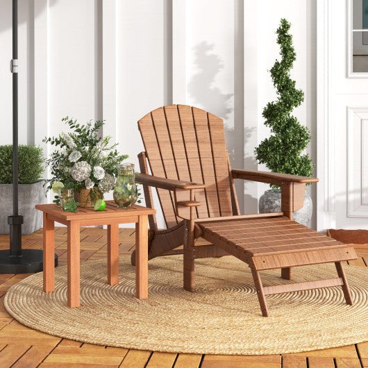  - Patio Hardwood Square Side Table with Slatted Tabletop - Outdoor Style Company