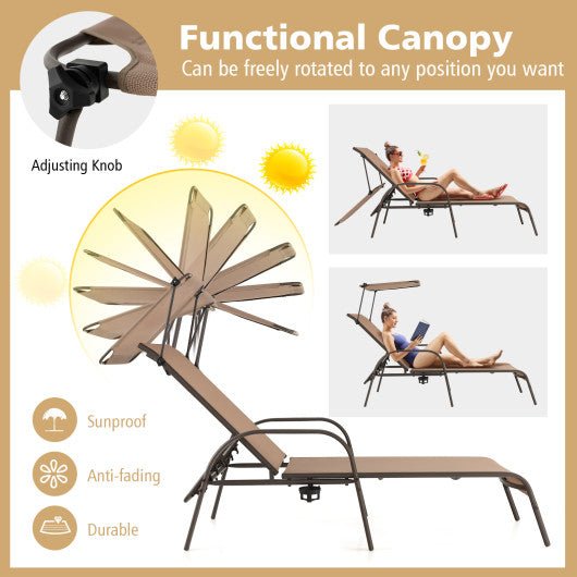  - Patio Heavy - Duty 5 - Level Adjustable Chaise Lounge Chair - Outdoor Style Company