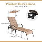  - Patio Heavy - Duty 5 - Level Adjustable Chaise Lounge Chair - Outdoor Style Company