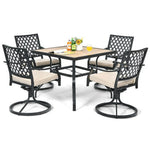  - Patio Metal Square Dining Table for Garden and Poolside - Outdoor Style Company