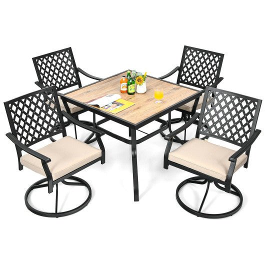  - Patio Metal Square Dining Table for Garden and Poolside - Outdoor Style Company