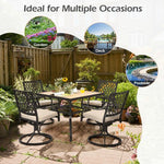  - Patio Metal Square Dining Table for Garden and Poolside - Outdoor Style Company