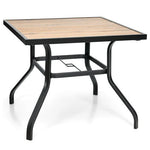  - Patio Metal Square Dining Table for Garden and Poolside - Outdoor Style Company