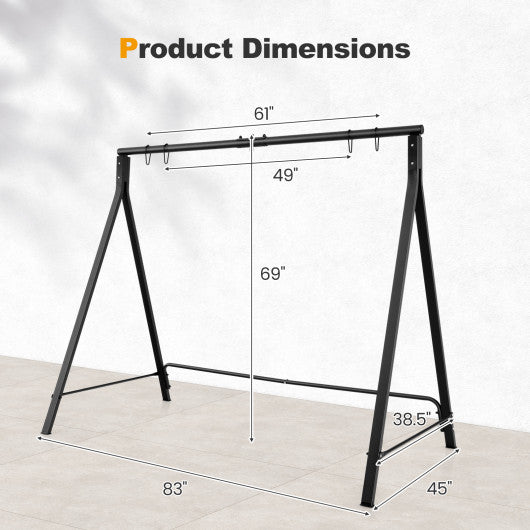  - Patio Metal Swing Stand with A - Shaped Structure - Outdoor Style Company