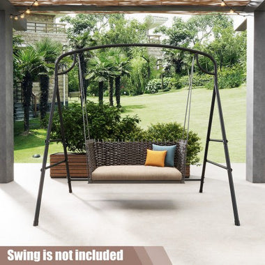  - Patio Metal Swing Stand with Double Side Bars and 2 - Ring Design - Outdoor Style Company