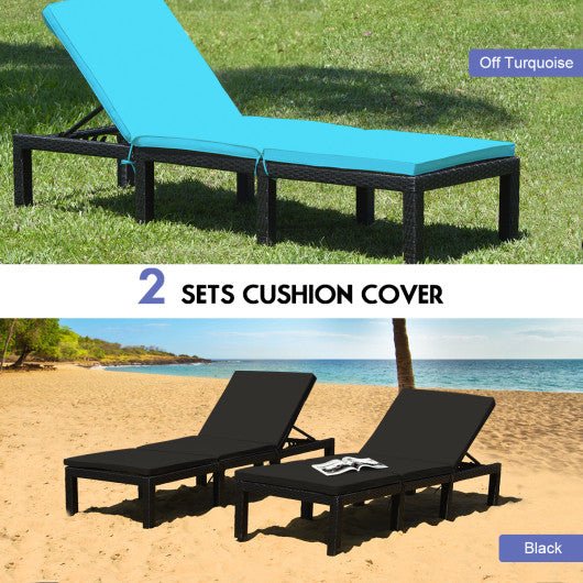  - Patio Rattan Cushioned Height Adjustable Lounge Chair - Outdoor Style Company