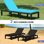  - Patio Rattan Cushioned Height Adjustable Lounge Chair - Outdoor Style Company