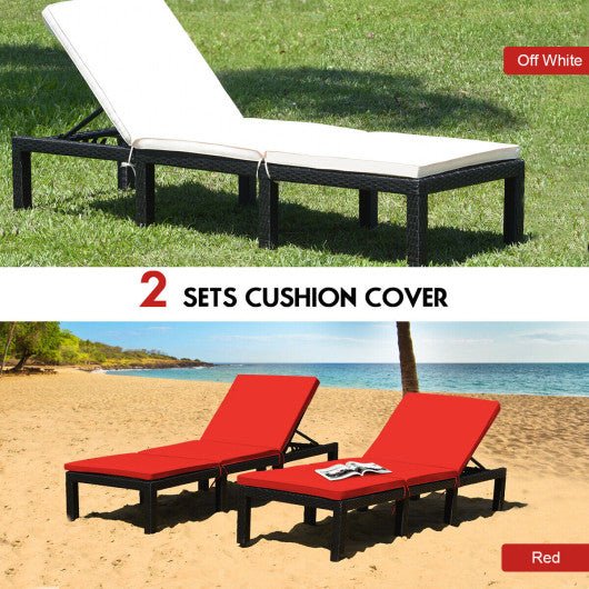  - Patio Rattan Cushioned Height Adjustable Lounge Chair - Outdoor Style Company