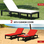  - Patio Rattan Cushioned Height Adjustable Lounge Chair - Outdoor Style Company