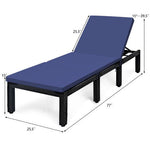  - Patio Rattan Cushioned Height Adjustable Lounge Chair - Outdoor Style Company