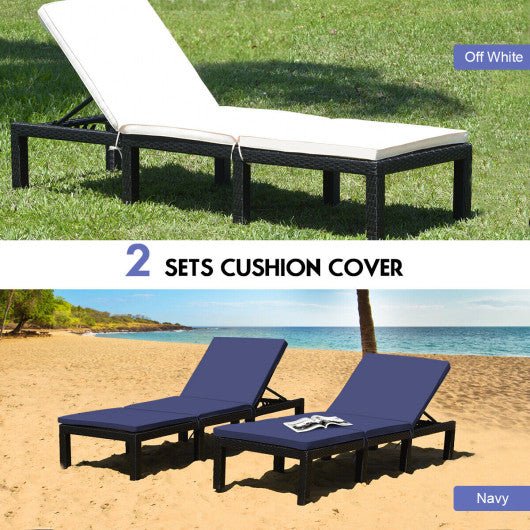  - Patio Rattan Cushioned Height Adjustable Lounge Chair - Outdoor Style Company