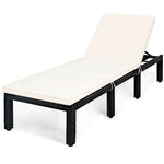  - Patio Rattan Lounge Chair Chaise Couch Cushioned Height Adjustable - Outdoor Style Company