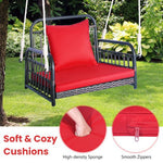  - Patio Rattan Porch Swing Hammock Chair with Seat Cushion - Outdoor Style Company