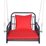  - Patio Rattan Porch Swing Hammock Chair with Seat Cushion - Outdoor Style Company