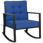  - Patio Rattan Rocker Outdoor Glider Rocking Chair Cushion Lawn - Outdoor Style Company