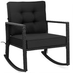  - Patio Rattan Rocker Outdoor Glider Rocking Chair Cushion Lawn - Outdoor Style Company