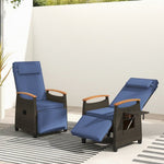  - Patio Wicker Recliner Chair with Adjustable Backrest and Footrest - Outdoor Style Company