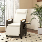  - Patio Wicker Recliner Chair with Adjustable Backrest and Footrest - Outdoor Style Company