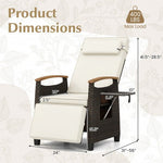  - Patio Wicker Recliner Chair with Adjustable Backrest and Footrest - Outdoor Style Company