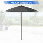 6.8 FT Patio Umbrella with Air Vent and Metal Ribs