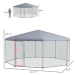 '-PawHut 17.1 ft x 15.7 ft Large Chicken Run for 19-25 Chickens with Cover, Walk-In Chicken Run Chicken Pen Hen House for Outdoor, Silver - Outdoor Style Company