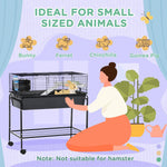 '-PawHut 2-Story Small Animal Cage Removable from Stand, with Shelf & Wheels, Guinea Pig Cage, Hedgehog Cage, Chinchilla Cage, 33" x 18.5" x 35" - Outdoor Style Company