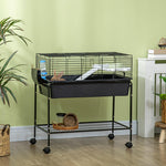 '-PawHut 2-Story Small Animal Cage Removable from Stand, with Shelf & Wheels, Guinea Pig Cage, Hedgehog Cage, Chinchilla Cage, 33" x 18.5" x 35" - Outdoor Style Company