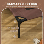 '-PawHut 48" x 36" Elevated Portable Dog Cot Cooling Pet Bed with UV Protection Canopy Shade, Coffee - Outdoor Style Company