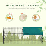 Miscellaneous - PawHut 73" Small Animal Playpen with Roof for Rabbits, Chicken, Chinchillas - Outdoor Style Company