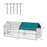 Miscellaneous - PawHut 73" Small Animal Playpen with Roof for Rabbits, Chicken, Chinchillas - Outdoor Style Company