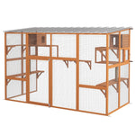 '-PawHut Catio, Playground Cat Window Box Outside Enclosure W/ Scratching Post - Outdoor Style Company