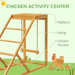 '-PawHut Chicken Activity Play for Healthy & Happy Animals with Chicken Perches & Hen Ladder, Chicken Coop Toy, Yellow - Outdoor Style Company