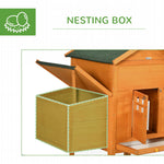 '-PawHut Extra Large Chicken Coop, Outdoor Hen House Poultry Cage with Removable Tray, Hen House Quail Hutch for Outdoor Backyard, Orange - Outdoor Style Company