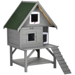 '-PawHut Outdoor Cat House with Terrace, 3-Story Feral Cat House with Weather Resistant Roof, Wooden Cat Shelter with Escape Doors Ramps, Resting Condos - Outdoor Style Company