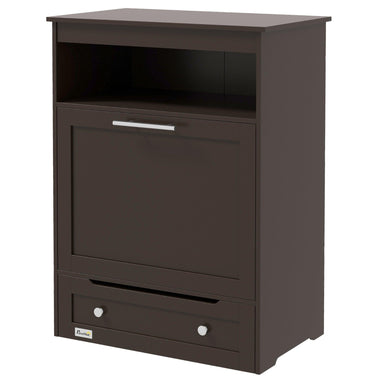 Stationary Bins - PawHut Pet Feeder Station Storage Cabinet, Dog Food Storage Container for Feeding & Watering Supplies, Brown - Outdoor Style Company