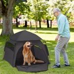 '-PawHut Pop Up Dog Tent for Extra Large and Large Dogs with Carry Bag, for Beach, Backyard, Home, Dark Gray - Outdoor Style Company