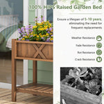  - Poly Wood Elevated Planter Box with Legs Storage Shelf Drainage Holes - Outdoor Style Company