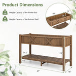  - Poly Wood Elevated Planter Box with Legs Storage Shelf Drainage Holes - Outdoor Style Company