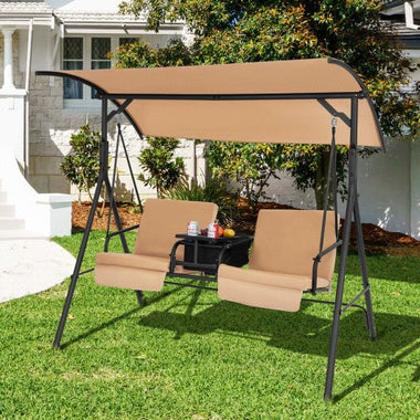  - Porch Swing Chair with Adjustable Canopy - Outdoor Style Company