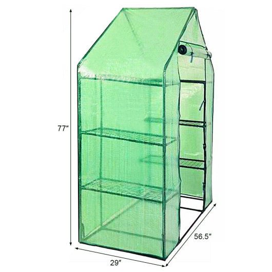  - Portable 4 Tier Walk - in Plant Greenhouse with 8 Shelves - Outdoor Style Company