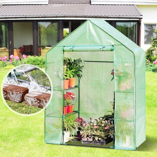  - Portable 4 Tier Walk - in Plant Greenhouse with 8 Shelves - Outdoor Style Company